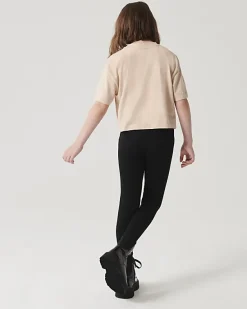 River Island Girls beige graphic crop t-shirt< Tops & T-shirts
