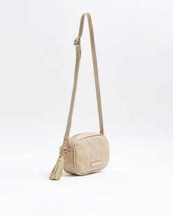 River Island Girls Beige heart quilted cross body bag< Bags & Purses