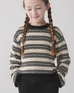 River Island Girls beige stripe knitted crop jumper< Jumpers & Cardigans