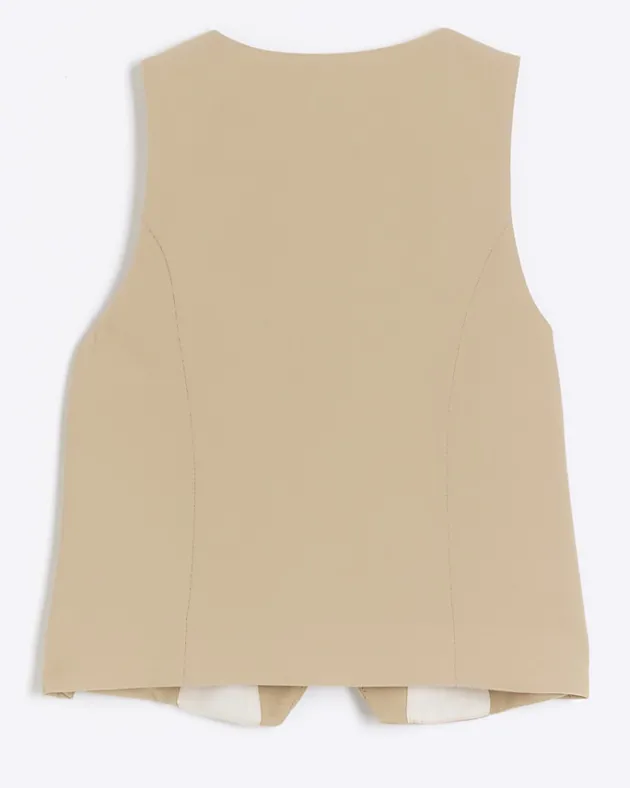 River Island Girls beige waistcoat< Coats & Jackets