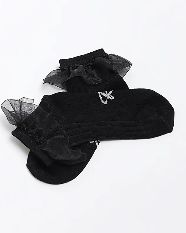 River Island Girls frill socks 2 pack< Multipacks