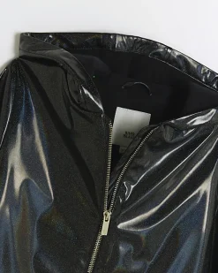 River Island Girls glitter hooded rain coat< Coats & Jackets