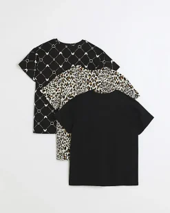 River Island Girls leopard print t-shirt multipack< Sets & Outfits