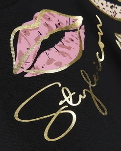 River Island Girls lips crop t-shirt< Tops & T-shirts
