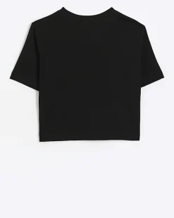 River Island Girls lips graphic crop t-shirt< Tops & T-shirts