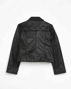River Island Girls Pu double zip biker jacket< Coats & Jackets