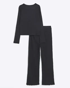 River Island Girls rib crossed top and leggings set< Sets & Outfits