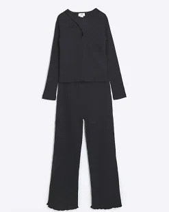 River Island Girls rib crossed top and leggings set< Sets & Outfits