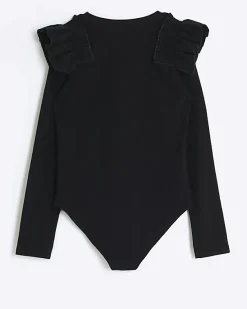 River Island Girls rib frill bodysuit< Tops & T-shirts