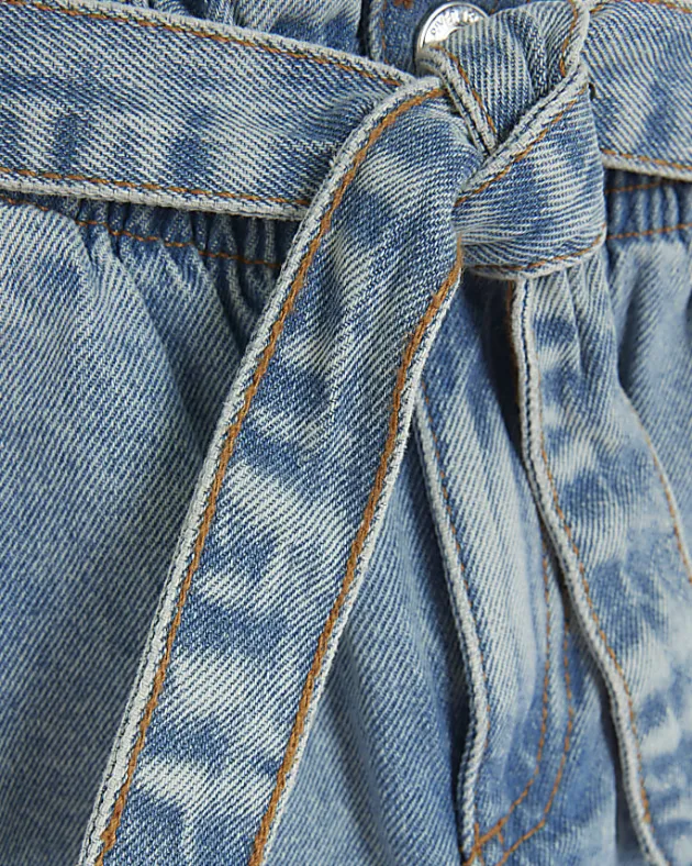 River Island Girls belted paperbag jeans< Jeans