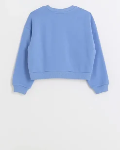 River Island Girls diamante graphic sweatshirt< Tops & T-shirts