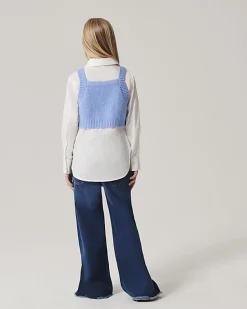 River Island Girls Embellished Knit Top and Shirt Set< Sets & Outfits