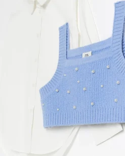 River Island Girls Embellished Knit Top and Shirt Set< Sets & Outfits