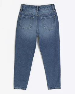 River Island Girls fishnet ripped mom jeans< Jeans
