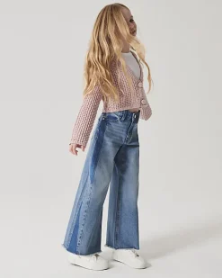 River Island Girls patchwork wide leg jeans< Jeans