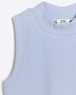 River Island Girls rib high neck tank top< Tops & T-shirts