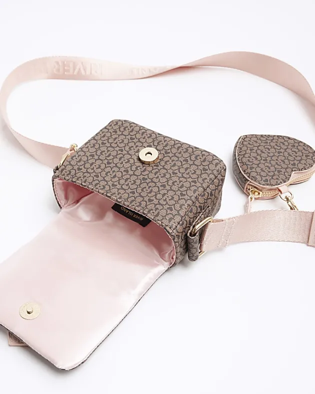 River Island Girls floral monogram cross body bag< Bags & Purses