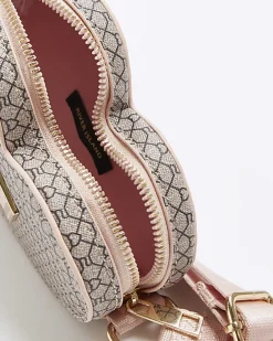 River Island Girls RI monogram heart cross body bag< Bags & Purses