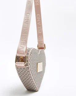 River Island Girls RI monogram heart cross body bag< Bags & Purses