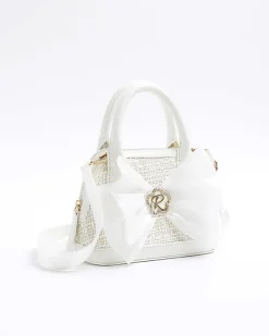 River Island Girls boucle bow tote bag< Bags & Purses