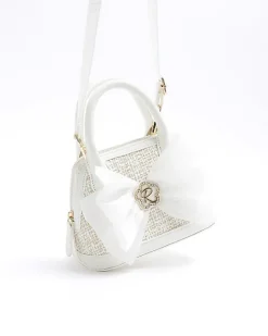 River Island Girls boucle bow tote bag< Bags & Purses