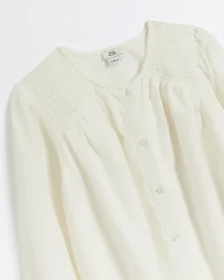 River Island Girls embroidered button up blouse< Tops & T-shirts