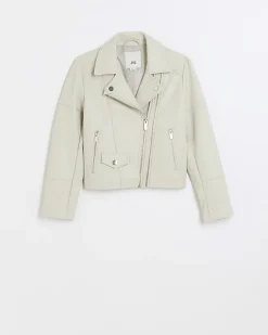 River Island Girls faux leather biker jacket< Coats & Jackets