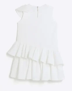 River Island Girls frill sleeveless shift dress< 9 - 12 Yrs