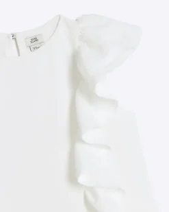 River Island Girls frill sleeveless shift dress< 9 - 12 Yrs