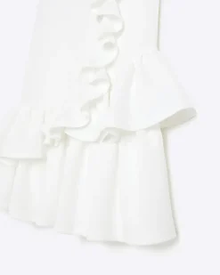 River Island Girls frill sleeveless shift dress< 9 - 12 Yrs