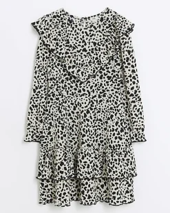 River Island Girls leopard print frill dress< Dresses