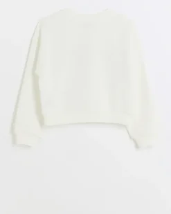 River Island Girls pearl graphic sweatshirt< Tops & T-shirts