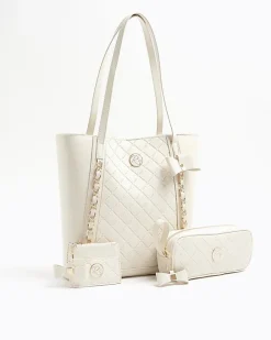 River Island Girls quilted bow shopper bag bundle< Bags & Purses