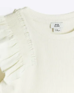 River Island Girls rib frill bodysuit< Tops & T-shirts