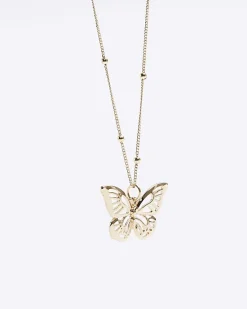 River Island Girls gold butterfly necklace< Accessories & Jewellery