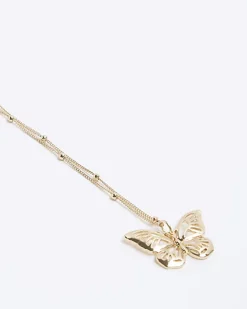 River Island Girls gold butterfly necklace< Accessories & Jewellery