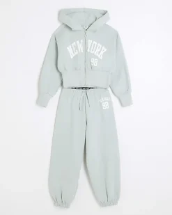 River Island Girls graphic hoodie and joggers set< Sets & Outfits
