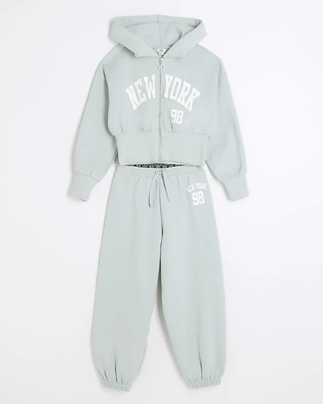 River Island Girls graphic hoodie and joggers set< Sets & Outfits