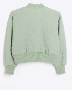 River Island Girls quilted daisy bomber jacket< Coats & Jackets