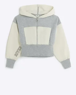 River Island Girls colour block crop hoodie< Sets & Outfits