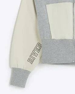 River Island Girls colour block crop hoodie< Sets & Outfits