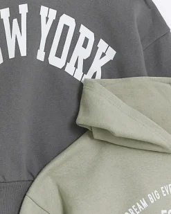 River Island Girls crop New York hoodie 2 pack< Sets & Outfits