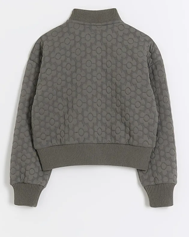 River Island Girls floral quilted bomber jacket< Coats & Jackets