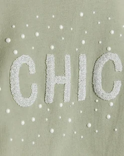 River Island Girls pearl embellished t-shirt< Tops & T-shirts