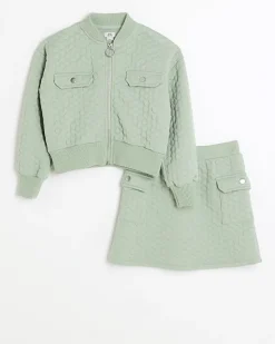 River Island Girls quilted jacket and skirt set< Sets & Outfits