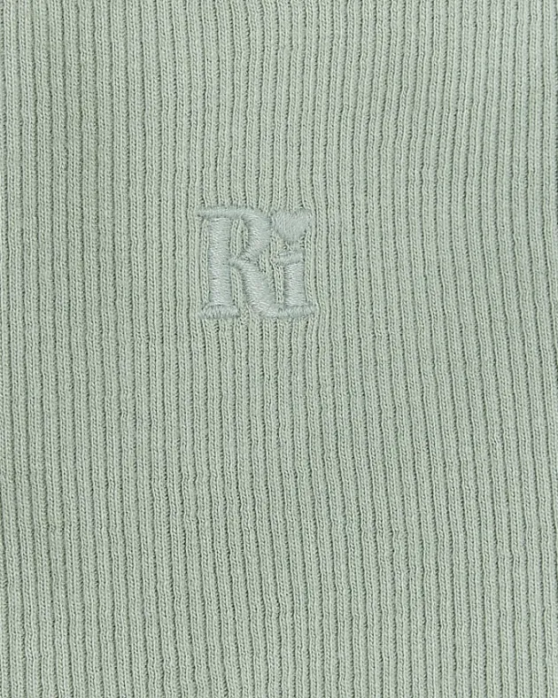 River Island Girls rib embroidered logo crop vest< Tops & T-shirts