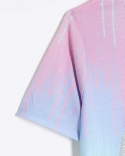 River Island Girls lilac Hype ombre glitter t-shirt< Tops & T-shirts