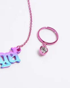 River Island Girls angel necklace and ring set< Accessories & Jewellery