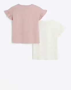 River Island Girls floral graphic t-shirt 2 pack< Multipacks