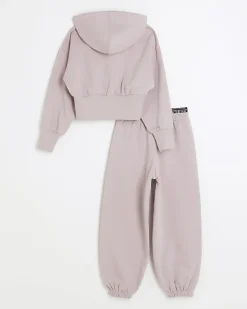 River Island Girls pink graphic hoodie and joggers set< Sets & Outfits